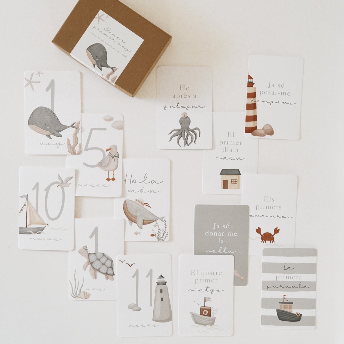 Tarjetas Primer año - Ocean