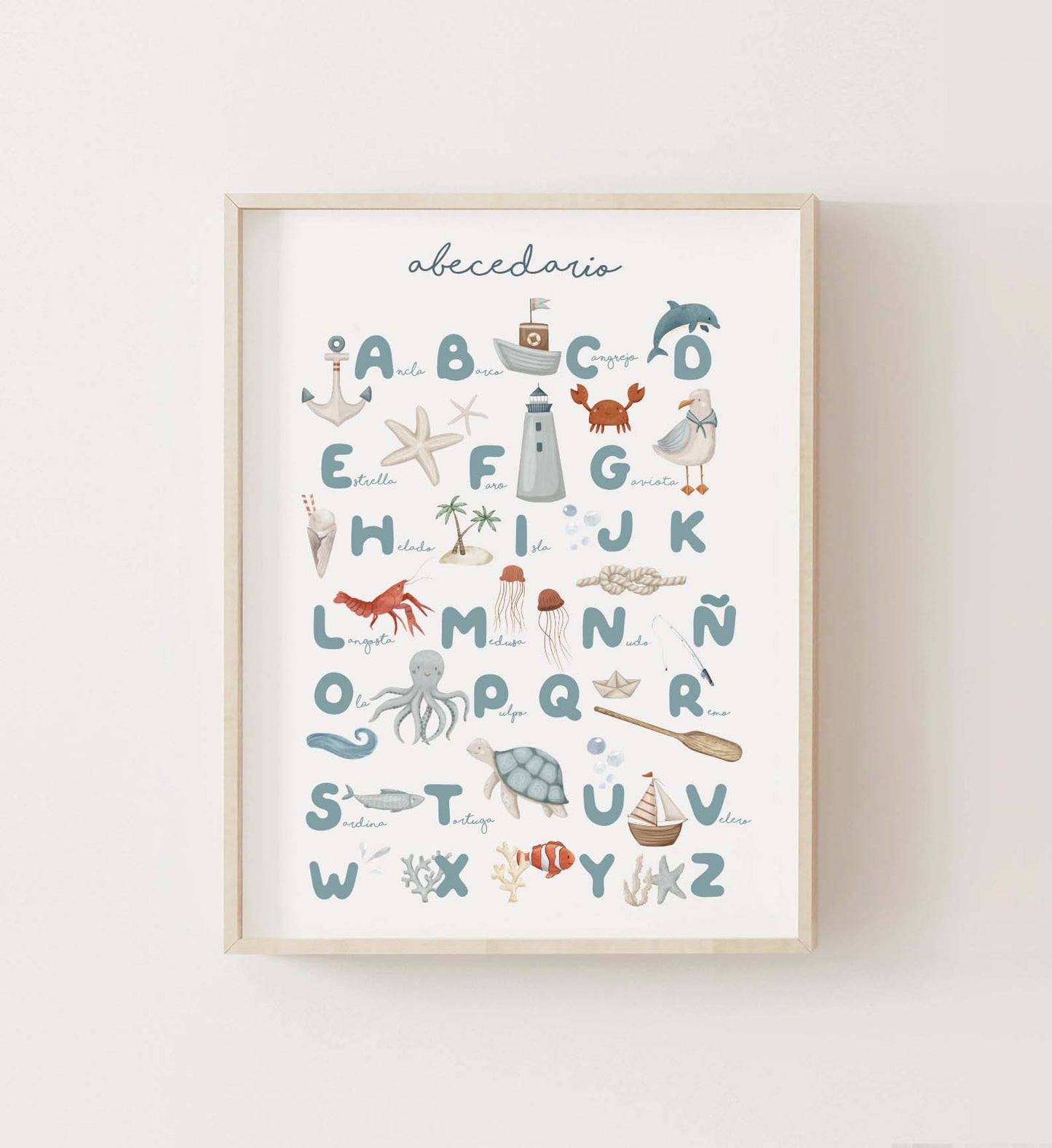Lámina Abecedario - Ocean