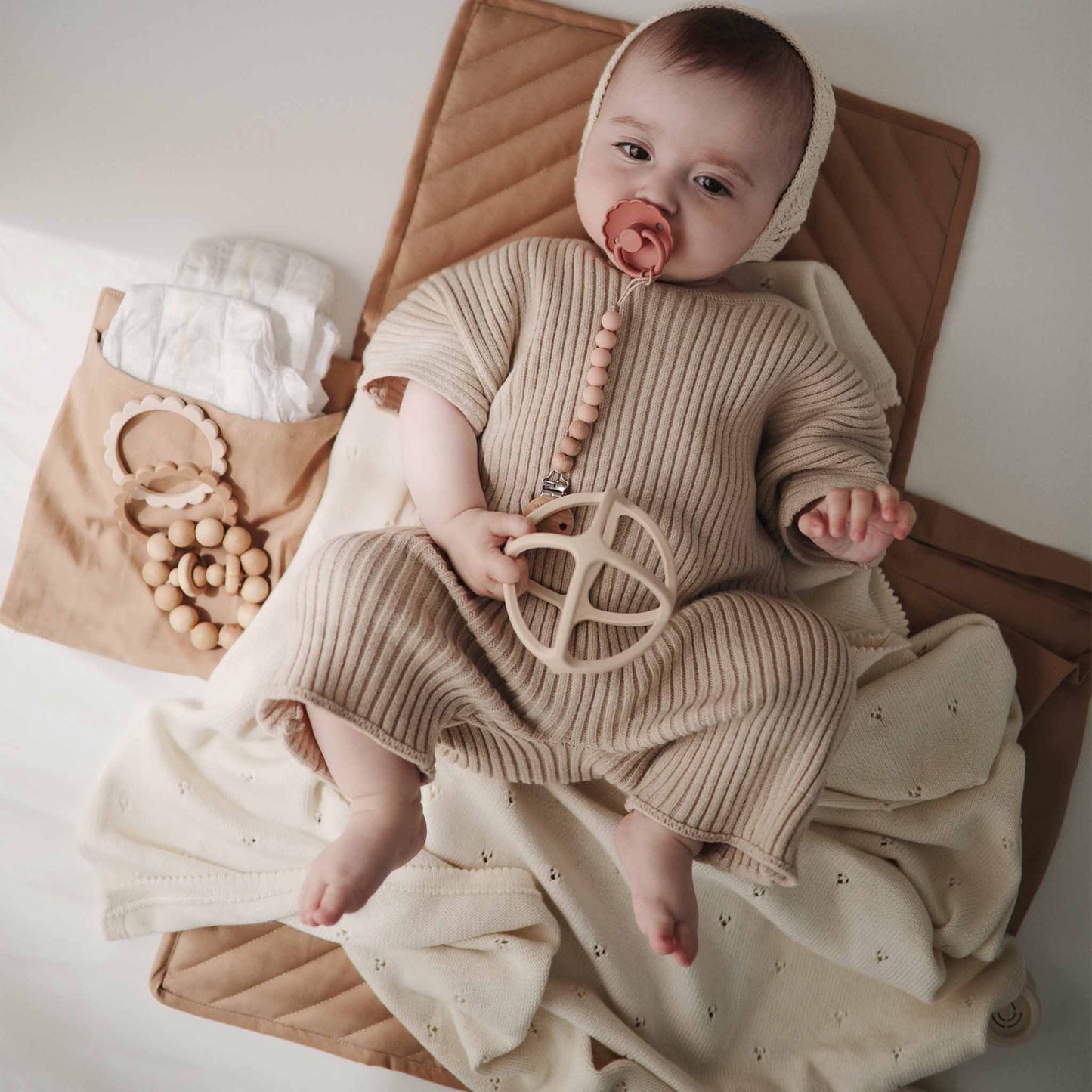 Manta 100% algodón orgánico 80 x 100 cm