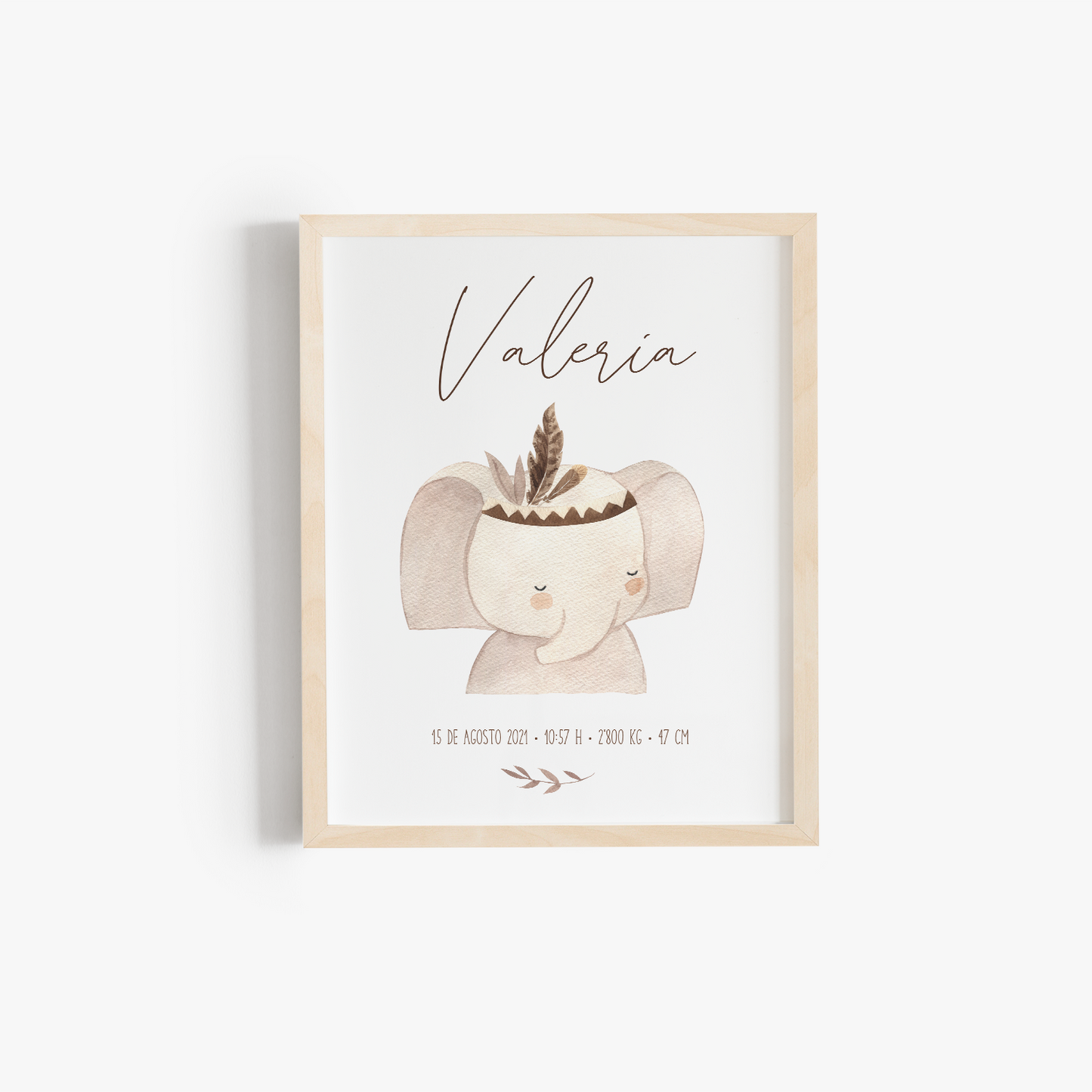 Lámina natalicio - Elefante