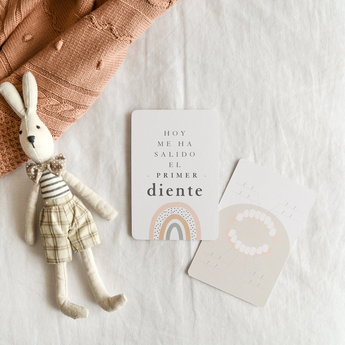 Tarjetas Primer año - Rainbow