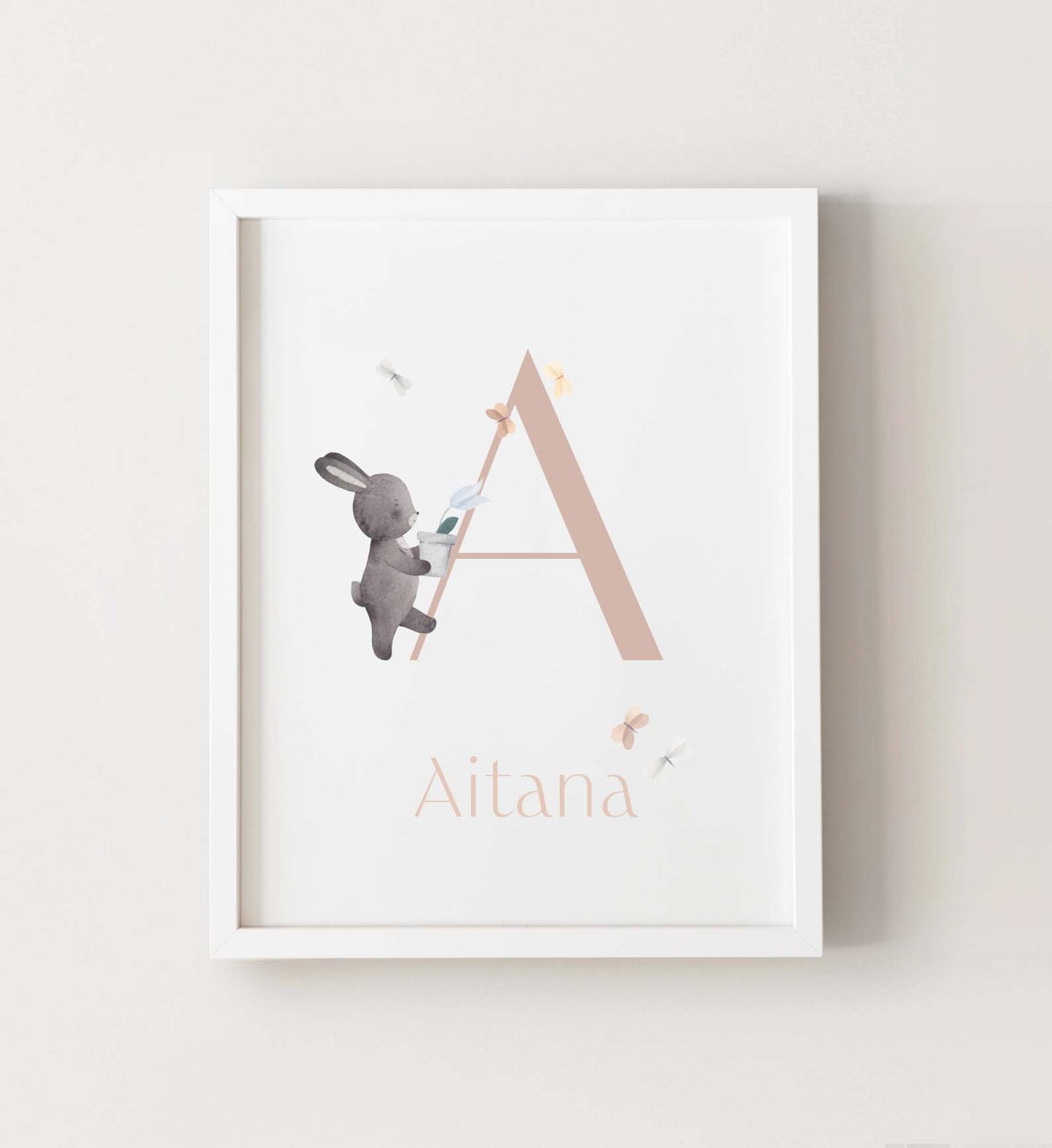 Lámina natalicio inicial conejito