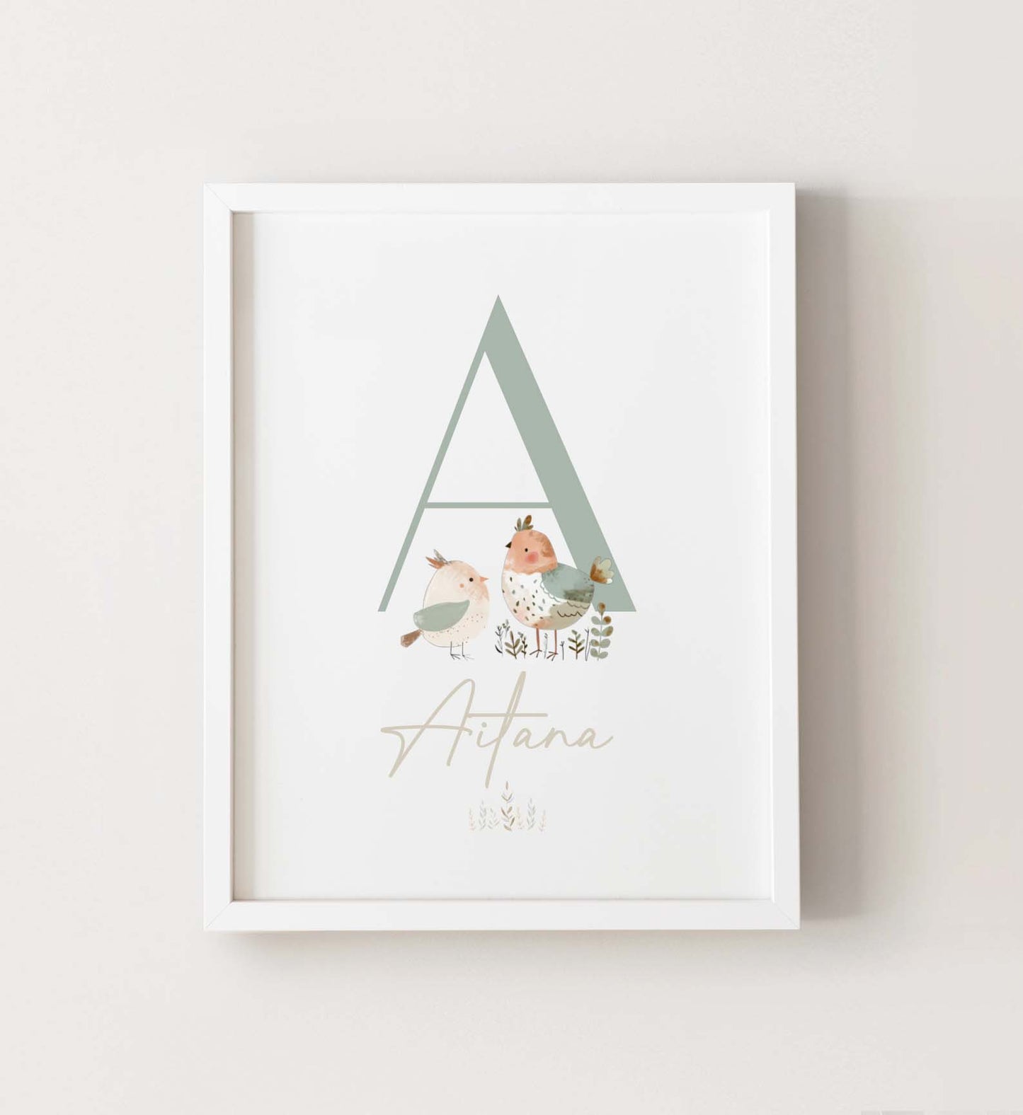 Lámina natalicio inicial pajaritos