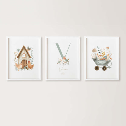 Lámina triple - Animales silvestres