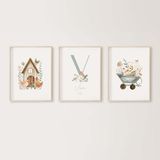 Lámina triple - Animales silvestres