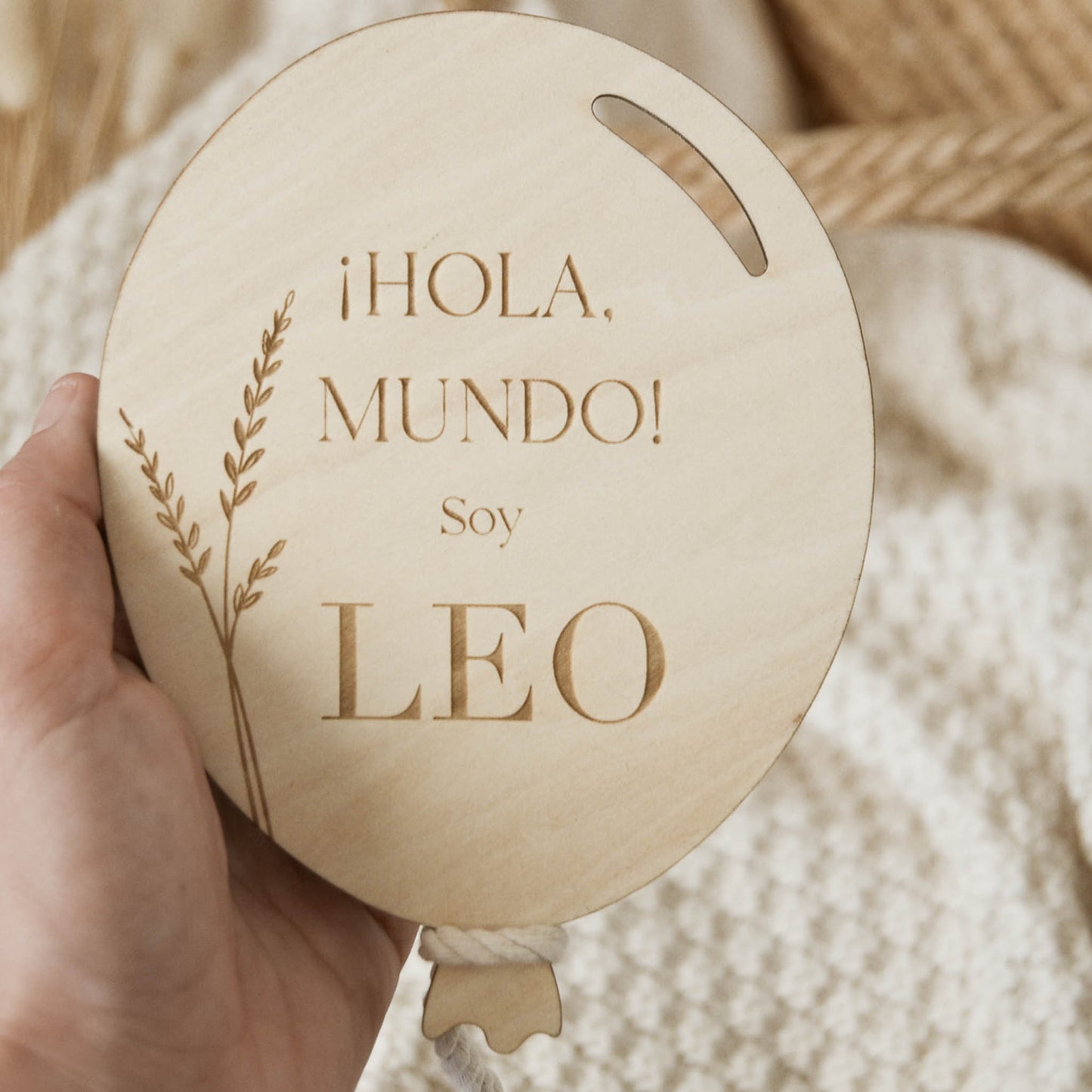 Globo de madera personalizado - Modelo Leo